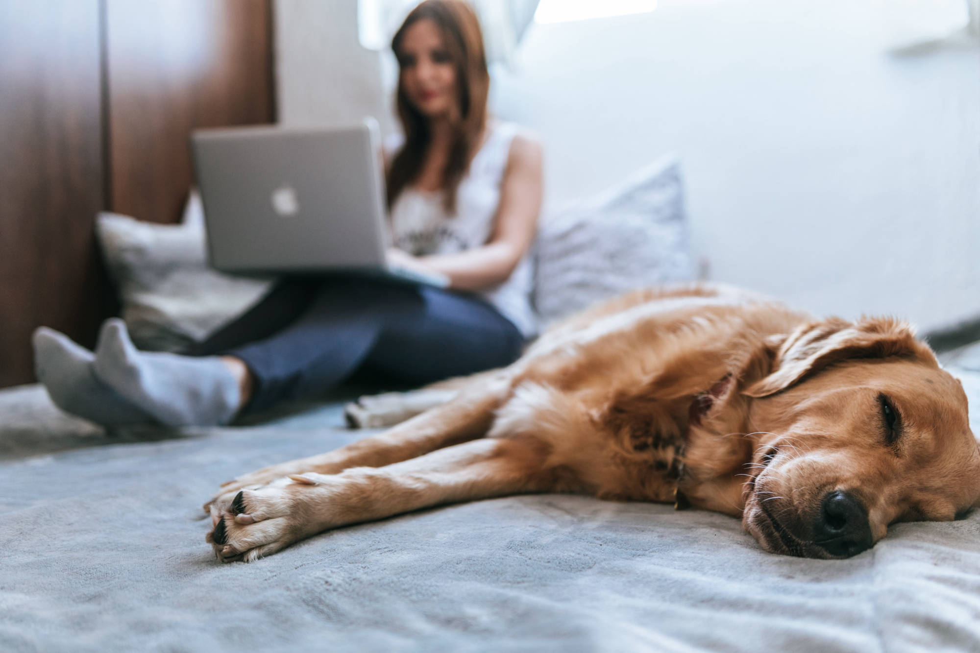 Woman with dog